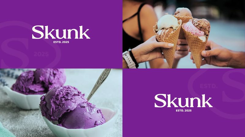 Skunk Creamery — Brand and packaging hero