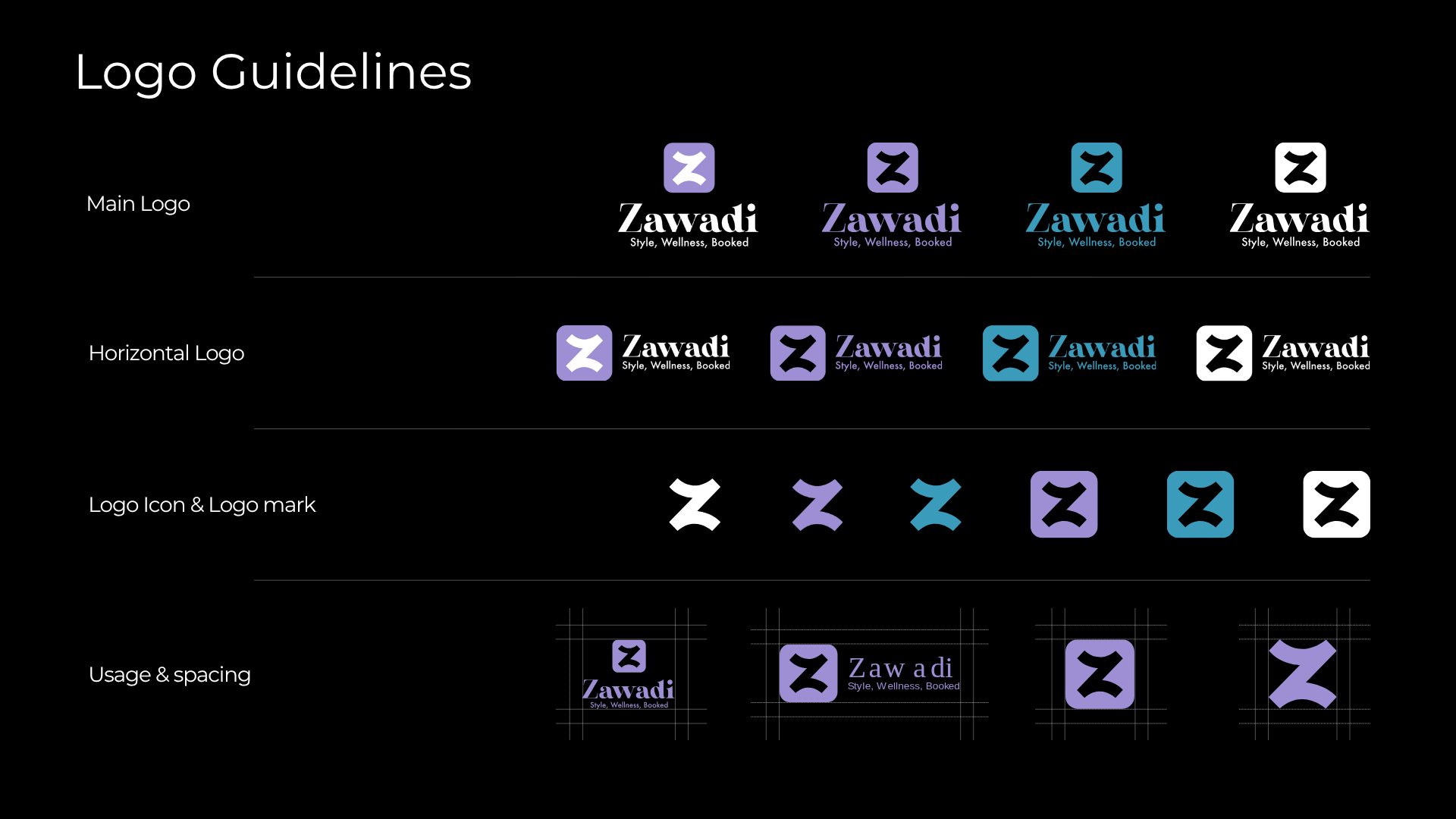 Zawadi Booking — Logo system